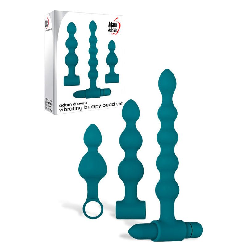 Adam & Eve Vibrating Bumpy Bead Set - Green Vibrating Anal Bead Set – Sex toys NZ by Naughtyhut. Discreet delivery nationwide.