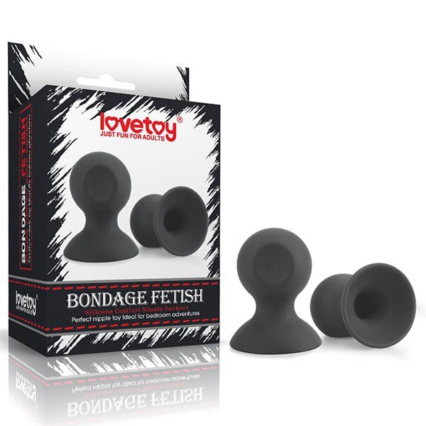 Bondage Fetish Silicone Comfort Nipple Suckers - Black - Set of 2 – Sex toys NZ by Naughtyhut. Discreet delivery nationwide.