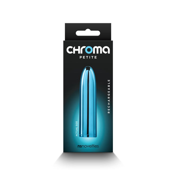 Chroma Petite Bullet - Teal - Metallic Teal 8.7 cm USB Rechargeable Bullet – Sex toys NZ by Naughtyhut. Discreet delivery nationwide.