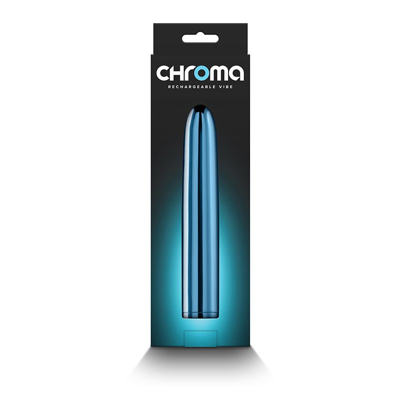 Buy Chroma - Teal - Metallic Teal 17 cm USB Rechargeable Vibrator – Naughtyhut NZ sex toys online. Discreet delivery & top brands.