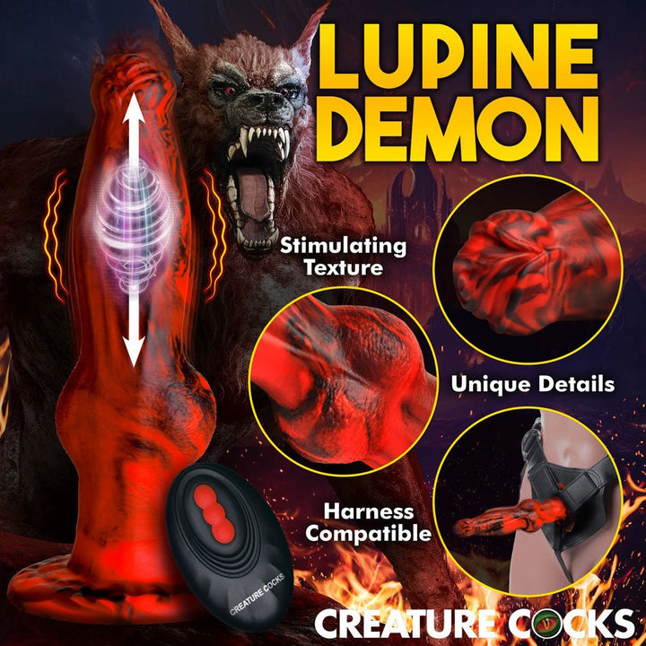 Buy Creature Cocks Hell Wolf - Red 22 cm USB Rechargeable Thrusting Fantasy Dildo – Naughtyhut NZ sex toys online. Discreet delivery & top brands.