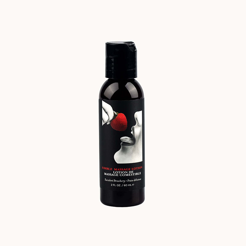 EB Edible Massage Lotion - Strawberry - Strawberry Flavoured Massage Lotion - 60 ml – Sex toys NZ by Naughtyhut. Discreet delivery nationwide.
