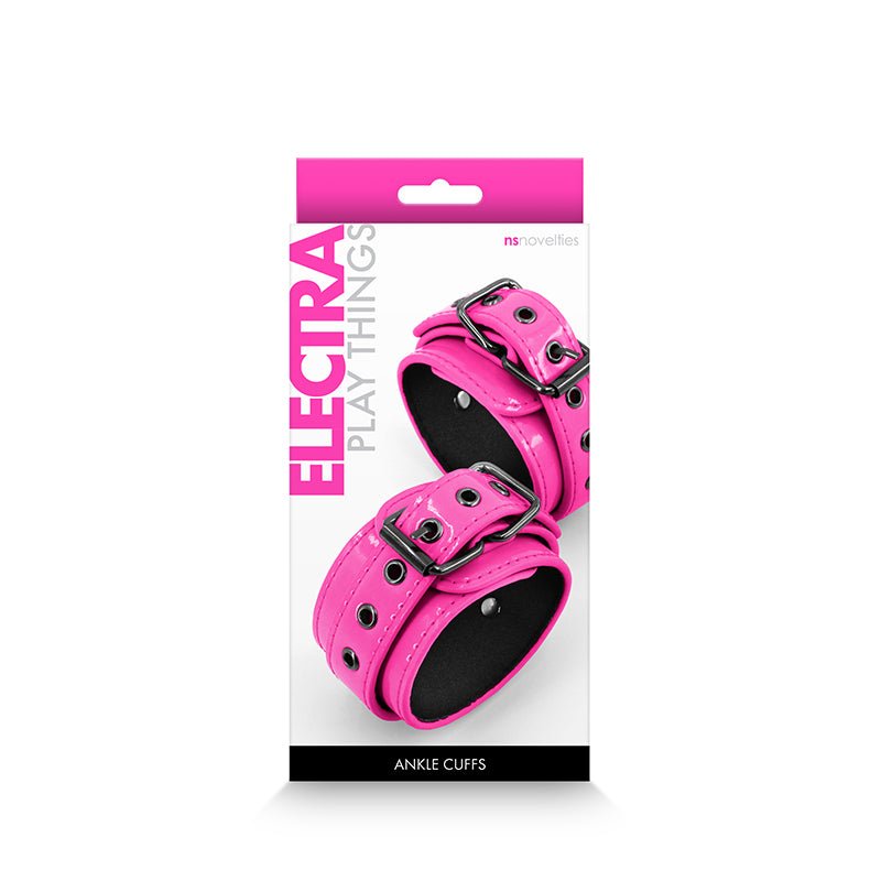 Electra Ankle Cuffs - Pink - Pink Restraints – Sex toys NZ by Naughtyhut. Discreet delivery nationwide.