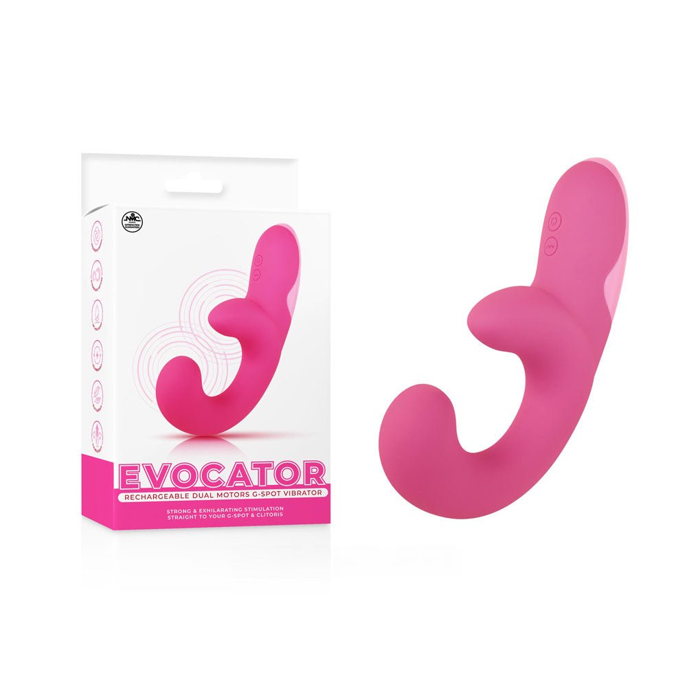 Buy Evocator - Pink USB Rechargeable Dual Motor G - Spot Vibrator – Naughtyhut NZ sex toys online. Discreet delivery & top brands.