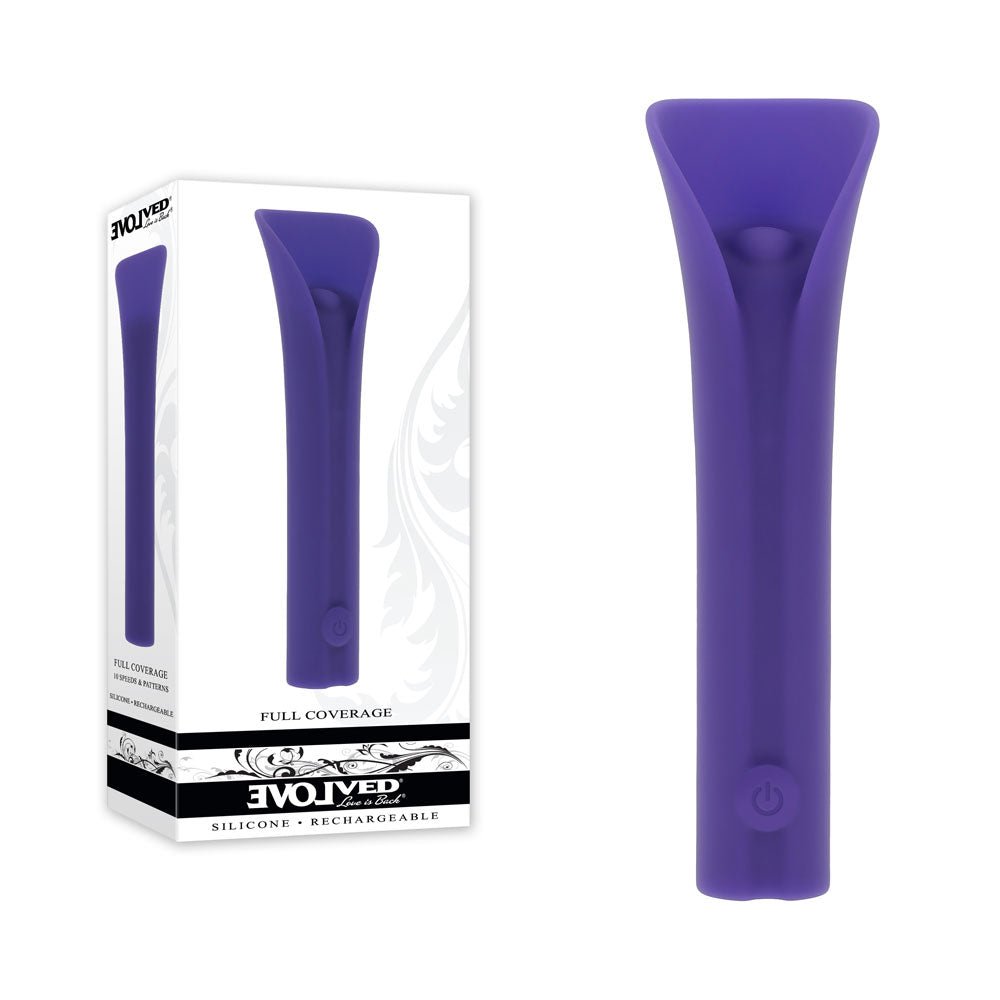 Evolved FULL COVERAGE - Purple 11.9 cm USB Rechargeable Bullet – Sex toys NZ by Naughtyhut. Discreet delivery nationwide.