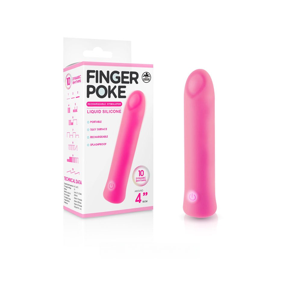 Finger Poke - Pink - Pink 10 cm USB Rechargeable Bullet – Sex toys NZ by Naughtyhut. Discreet delivery nationwide.