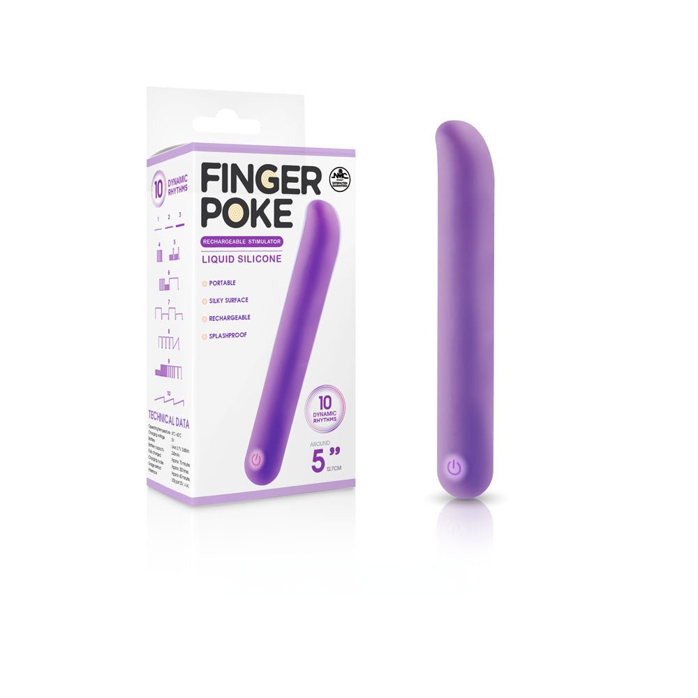 Finger Poke - Purple - Purple 12.7 cm USB Rechargeable Bullet – Sex toys NZ by Naughtyhut. Discreet delivery nationwide.
