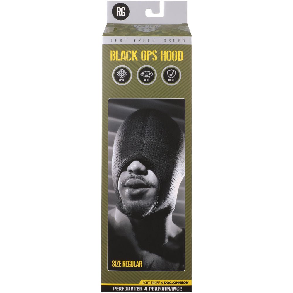 Fort Troff Black Ops Hood Regular - Black Hood – Sex toys NZ by Naughtyhut. Discreet delivery nationwide.