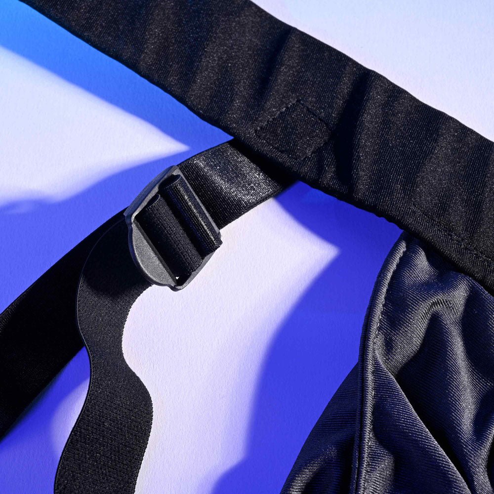 Buy Gender X DOUBLE RIDER - Black Adjustable Strap - On Harness (No Probe Included) – Naughtyhut NZ sex toys online. Discreet delivery & top brands.