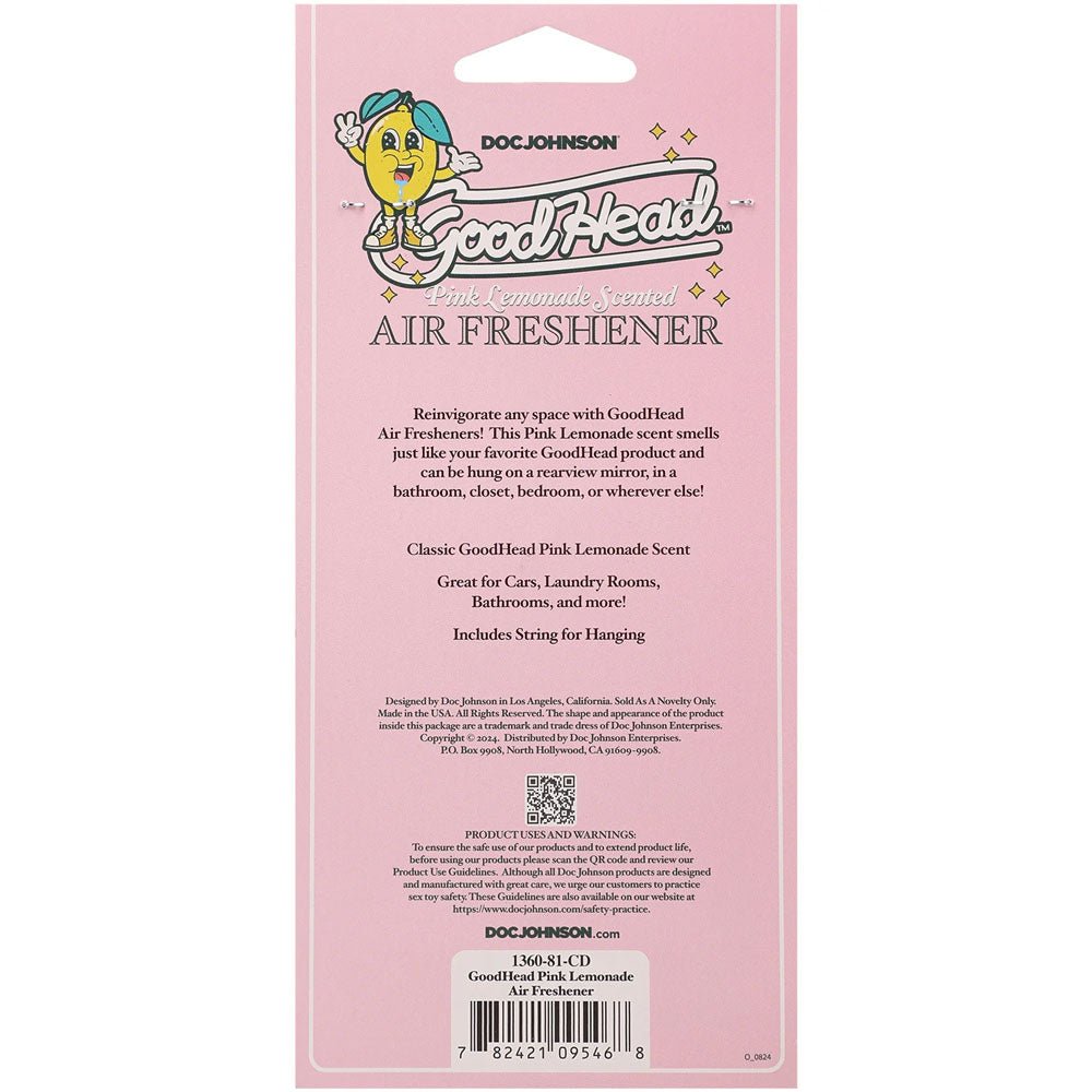 Buy GoodHead Air Freshener - Pink Lemonade - Pink Lemonade Scented Air Freshener – Naughtyhut NZ sex toys online. Discreet delivery & top brands.