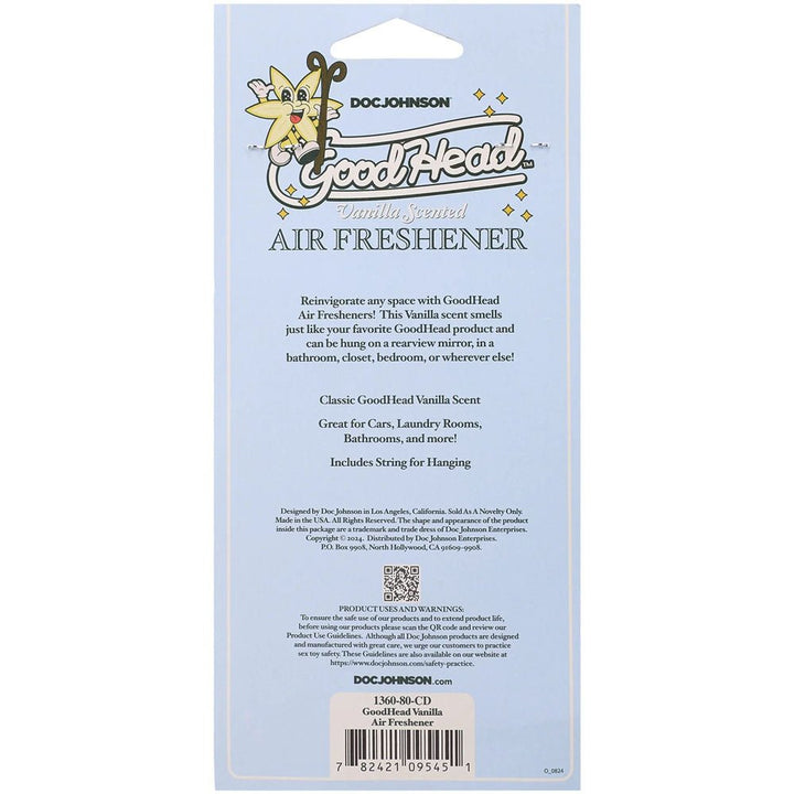 Buy GoodHead Air Freshener - Vanilla - Vanilla Scented Air Freshener – Naughtyhut NZ sex toys online. Discreet delivery & top brands.
