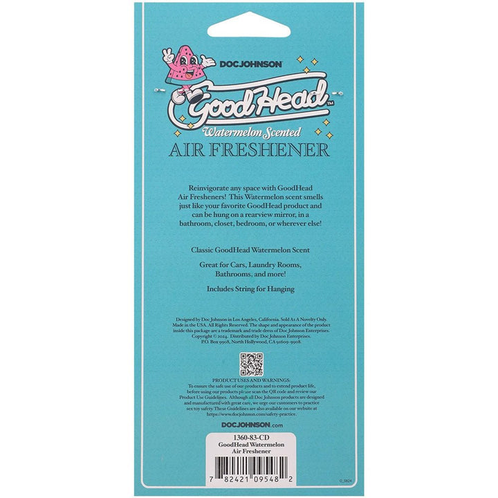 Buy GoodHead Air Freshener - Watermelon - Watermelon Scented Air Freshener – Naughtyhut NZ sex toys online. Discreet delivery & top brands.
