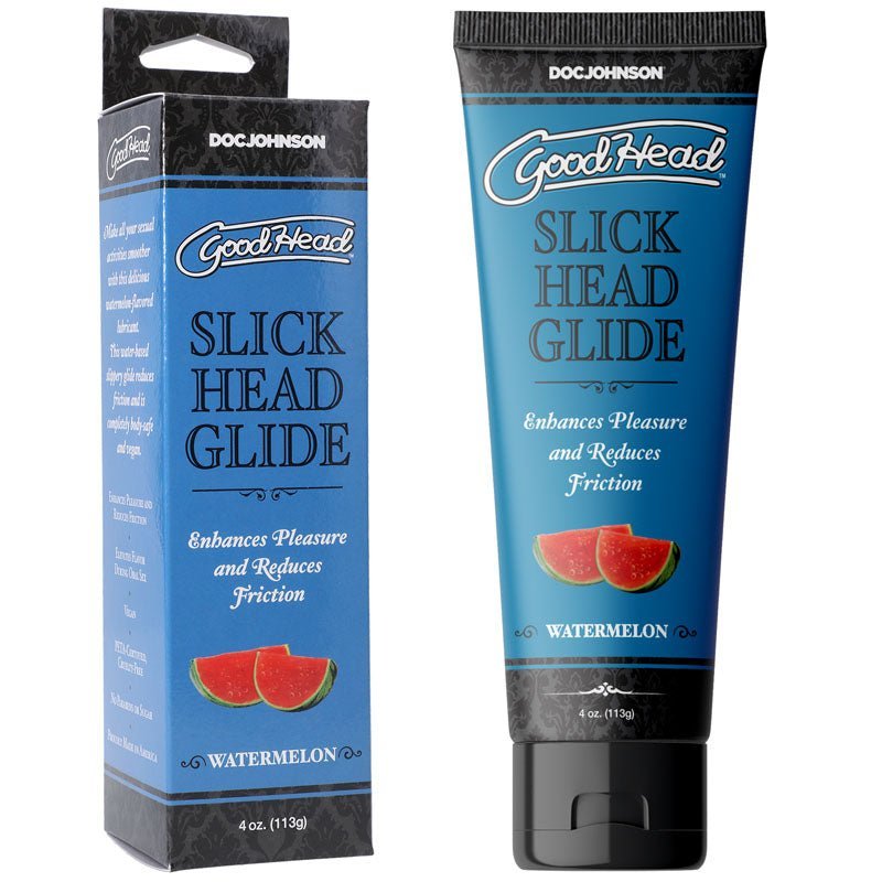 GoodHead Slick Head Glide - Watermelon - Watermelon Flavoured Lubricant - 120 ml Tube – Sex toys NZ by Naughtyhut. Discreet delivery nationwide.