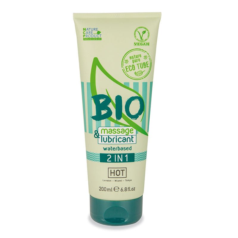 HOT BIO Massage & Lubricant 2In1 - Water Based Lubricant - 200 ml – Sex toys NZ by Naughtyhut. Discreet delivery nationwide.