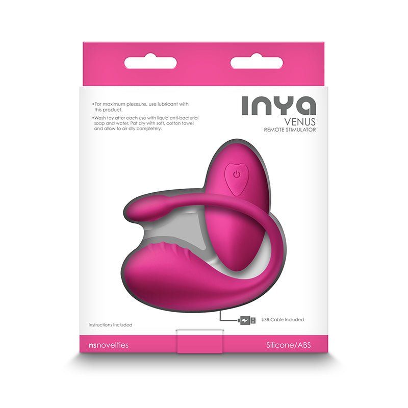 Buy INYA Venus - Pink - Pink USB Rechargeable Stimulator with Remote – Naughtyhut NZ sex toys online. Discreet delivery & top brands.