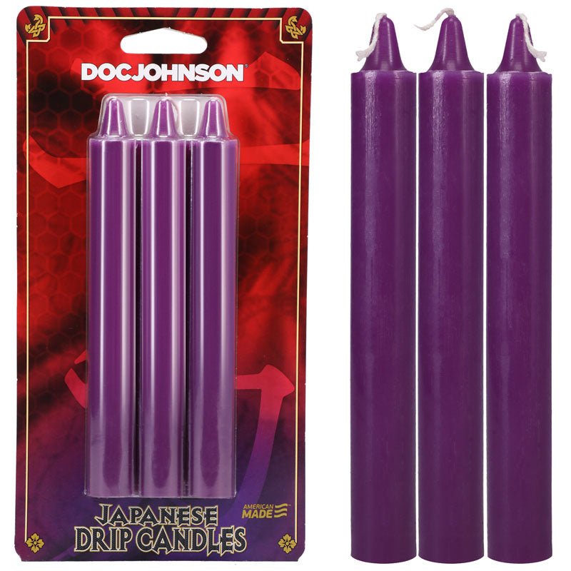 Buy Japanese Drip Candles - Purple - Purple 3 - Pack – Naughtyhut NZ sex toys online. Discreet delivery & top brands.