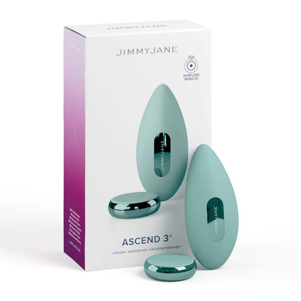 JimmyJane Ascend 3 - Teal 9 cm USB Rechargeable Stimulator with Wireless Remote – Sex toys NZ by Naughtyhut. Discreet delivery nationwide.