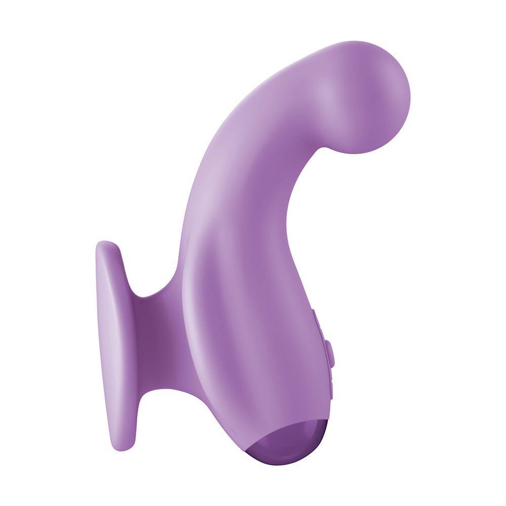 Buy JimmyJane Curved Gripp - Purple USB Rechargeable Finger Stimulator – Naughtyhut NZ sex toys online. Discreet delivery & top brands.