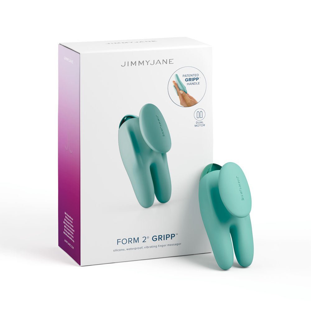 JimmyJane Form 2 Gripp - Teal 9.7 cm USB Rechargeable Handheld Stimulator – Sex toys NZ by Naughtyhut. Discreet delivery nationwide.