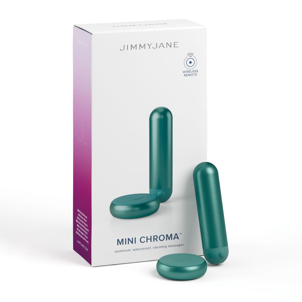JimmyJane Mini Chroma - Teal - Teal 7.8 cm USB Rechargeable Bullet with Wireless Remote – Sex toys NZ by Naughtyhut. Discreet delivery nationwide.