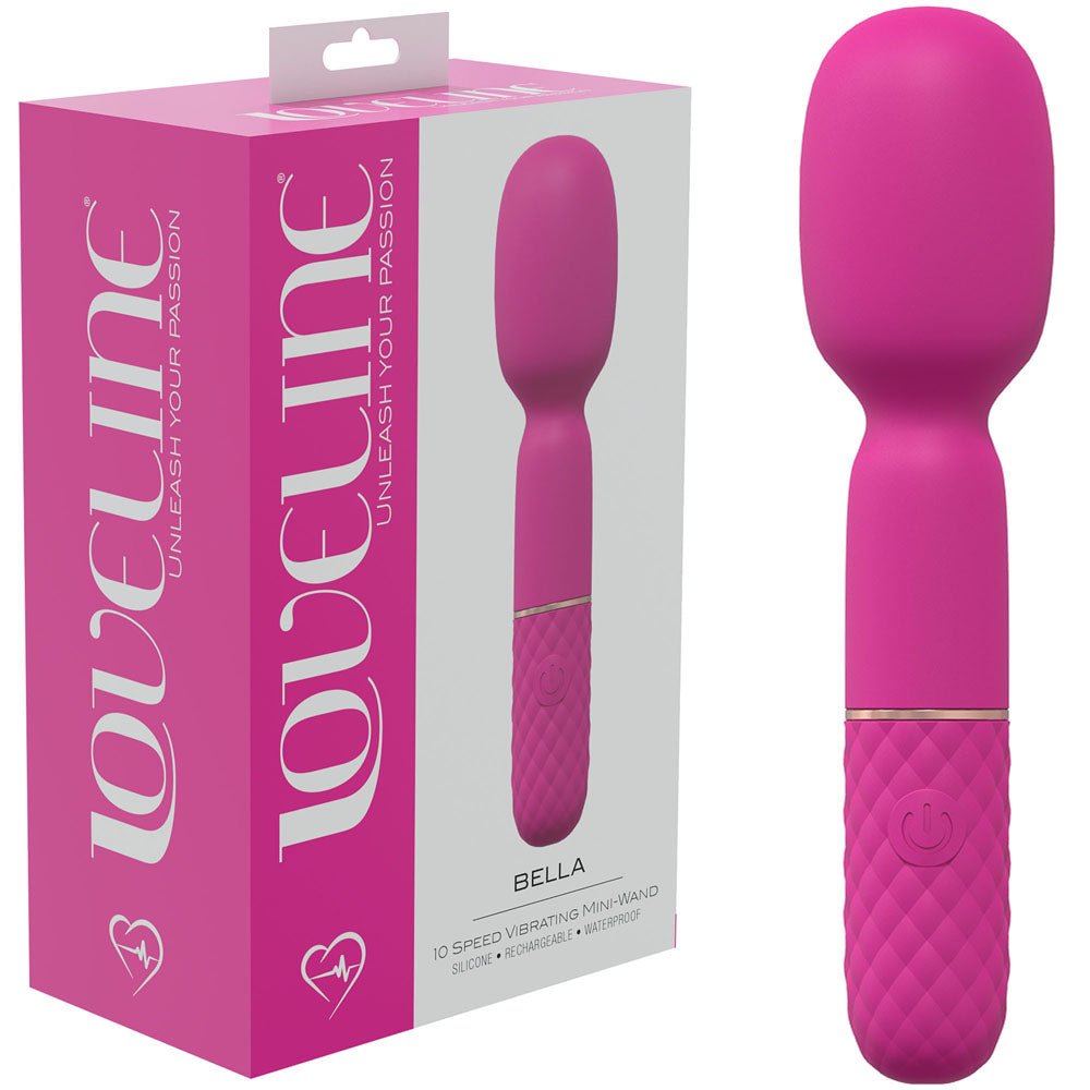 LOVELINE Bella - Pink - Pink 14 cm USB Rechargeable Massage Wand – Sex toys NZ by Naughtyhut. Discreet delivery nationwide.