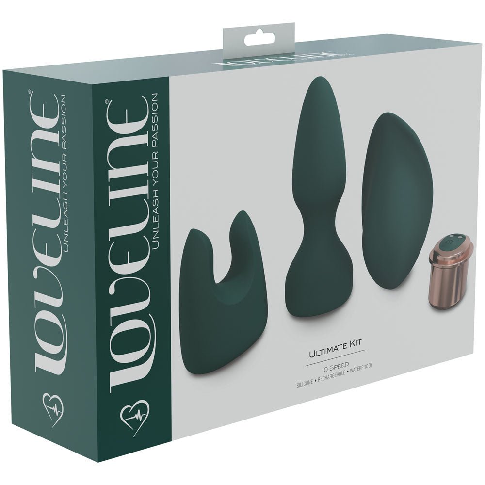 LOVELINE Ultimate Kit - Green - Green USB Rechargeable Kit - 3 Piece Set – Sex toys NZ by Naughtyhut. Discreet delivery nationwide.