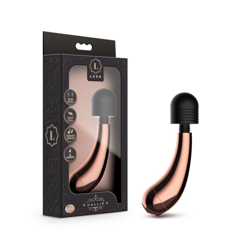 Lush Callie - Rose Gold USB Rechargeable Mini Massager Wand – Sex toys NZ by Naughtyhut. Discreet delivery nationwide.