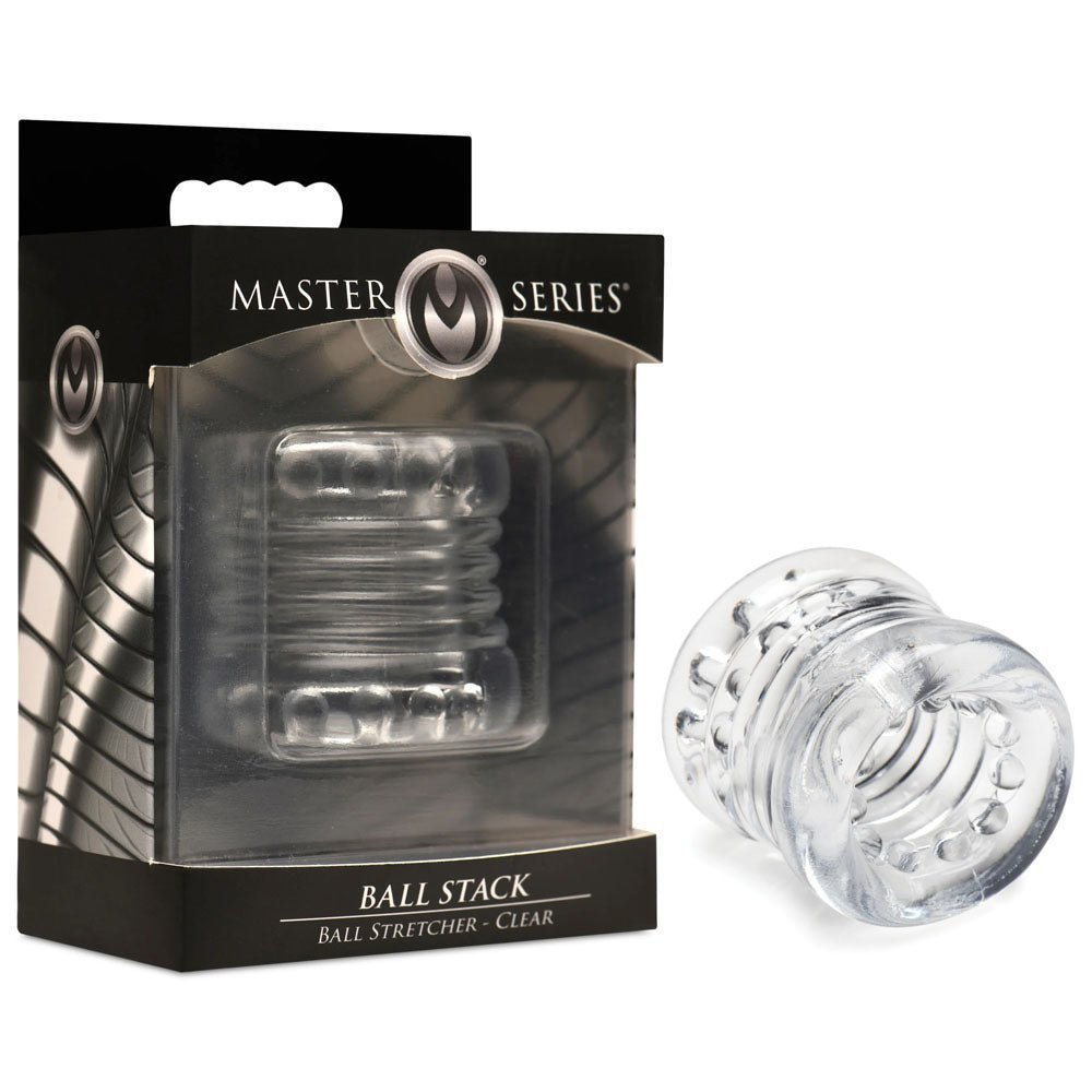 Master Series Ball Stack Ball Stretcher - Clear - Clear Ball Stretcher – Sex toys NZ by Naughtyhut. Discreet delivery nationwide.