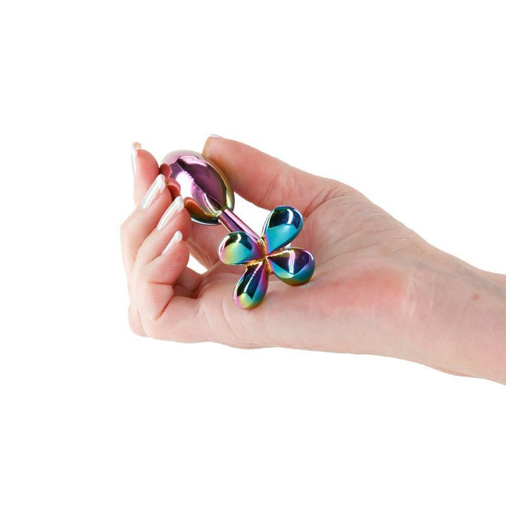 Rear Assets Clover - Multicolour - Multicoloured 9.2 cm Metallic Butt Plug – Sex toys NZ by Naughtyhut. Discreet delivery nationwide.
