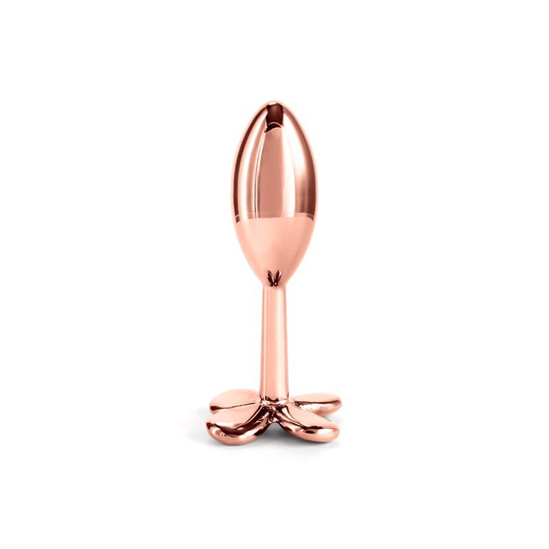 Rear Assets Clover - Rose Gold - Rose Gold 9.2 cm Metallic Butt Plug – Sex toys NZ by Naughtyhut. Discreet delivery nationwide.