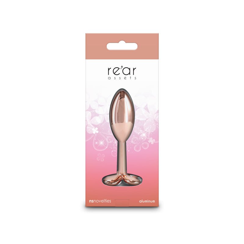 Rear Assets Clover - Rose Gold - Rose Gold 9.2 cm Metallic Butt Plug – Sex toys NZ by Naughtyhut. Discreet delivery nationwide.