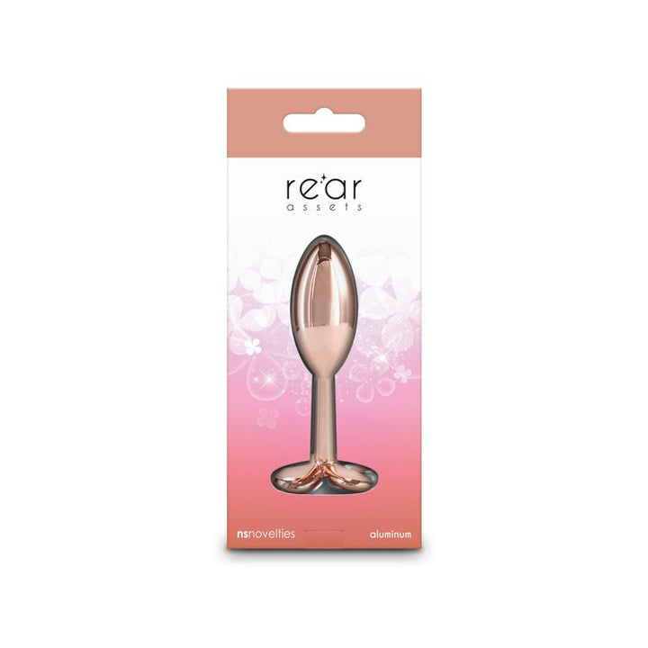 Rear Assets Clover - Rose Gold - Rose Gold 9.2 cm Metallic Butt Plug – Sex toys NZ by Naughtyhut. Discreet delivery nationwide.