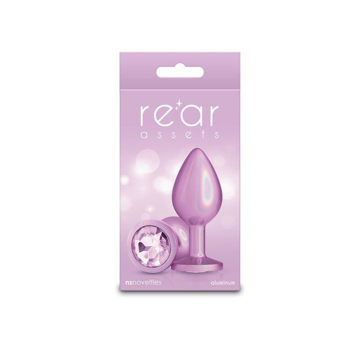 Rear Assets Iridescent Pink - Medium - Iridescent Pink 8.2 cm Medium Butt Plug – Sex toys NZ by Naughtyhut. Discreet delivery nationwide.