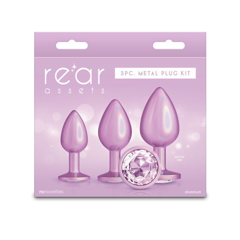 Rear Assets Trainer Kit - Iridescent Pink - Iridescent Pink Metallic Butt Plugs - Set of 3 Sizes – Sex toys NZ by Naughtyhut. Discreet delivery nationwide.