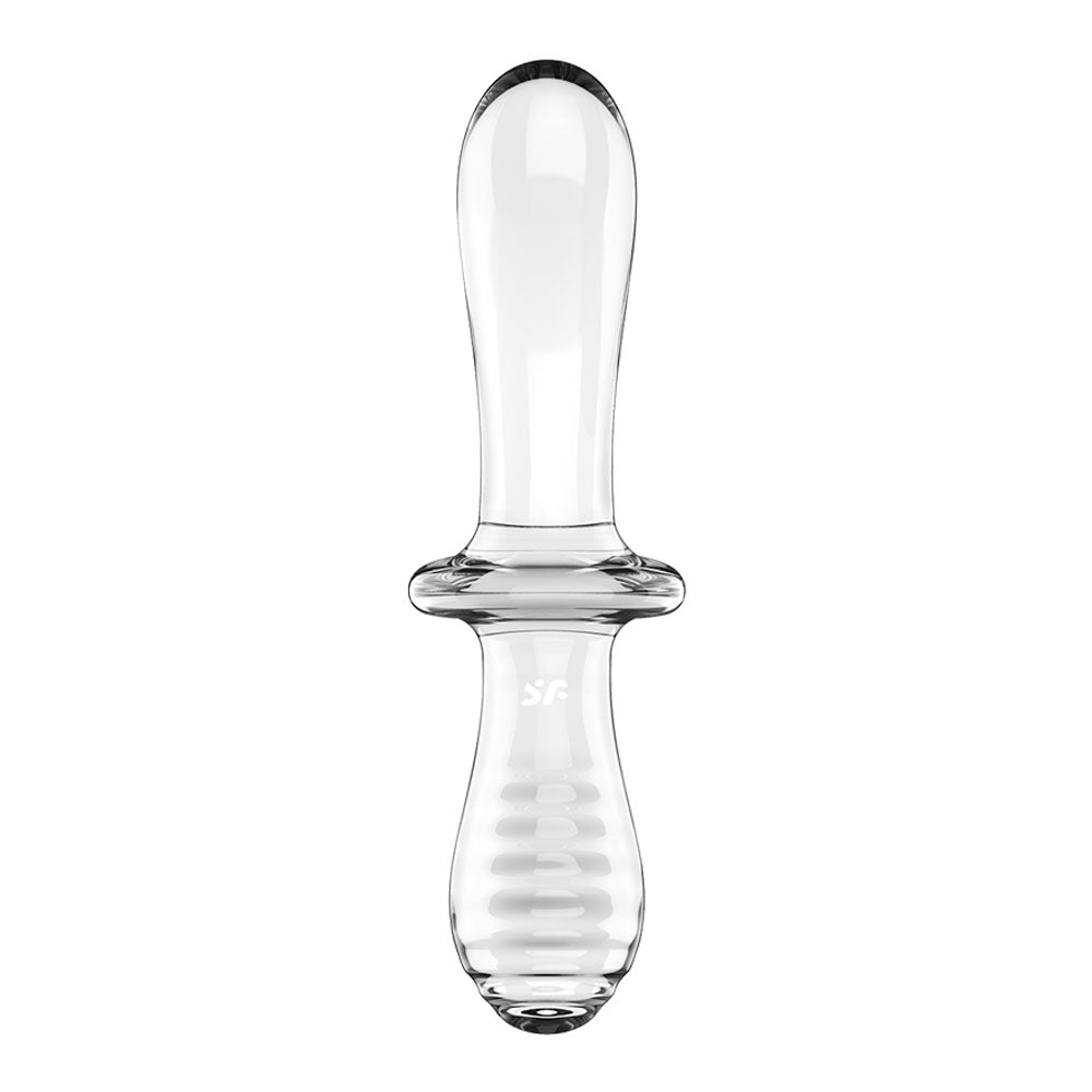 Buy Satisfyer Double Crystal - Clear Glass Double Ended Dildo – Naughtyhut NZ sex toys online. Discreet delivery & top brands.