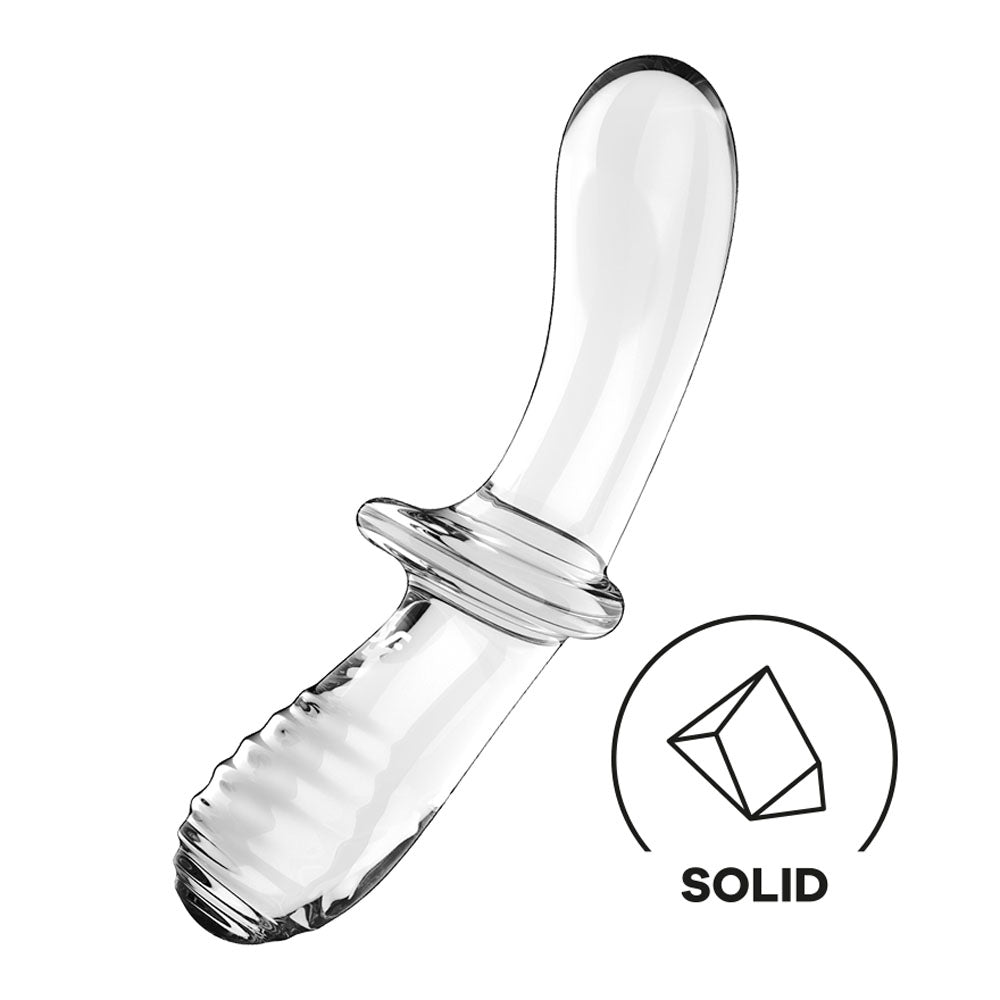 Buy Satisfyer Double Crystal - Clear Glass Double Ended Dildo – Naughtyhut NZ sex toys online. Discreet delivery & top brands.