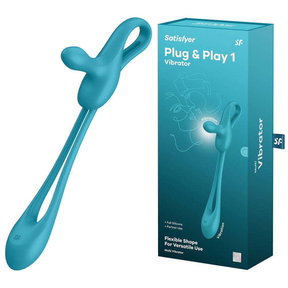 Buy Satisfyer Plug & Play 1 - Blue USB Rechargeable Couples Stimulator – Naughtyhut NZ sex toys online. Discreet delivery & top brands.