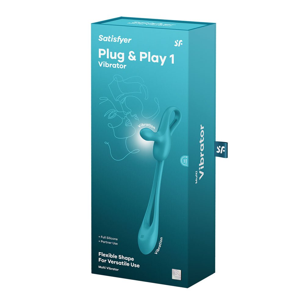 Buy Satisfyer Plug & Play 1 - Blue USB Rechargeable Couples Stimulator – Naughtyhut NZ sex toys online. Discreet delivery & top brands.