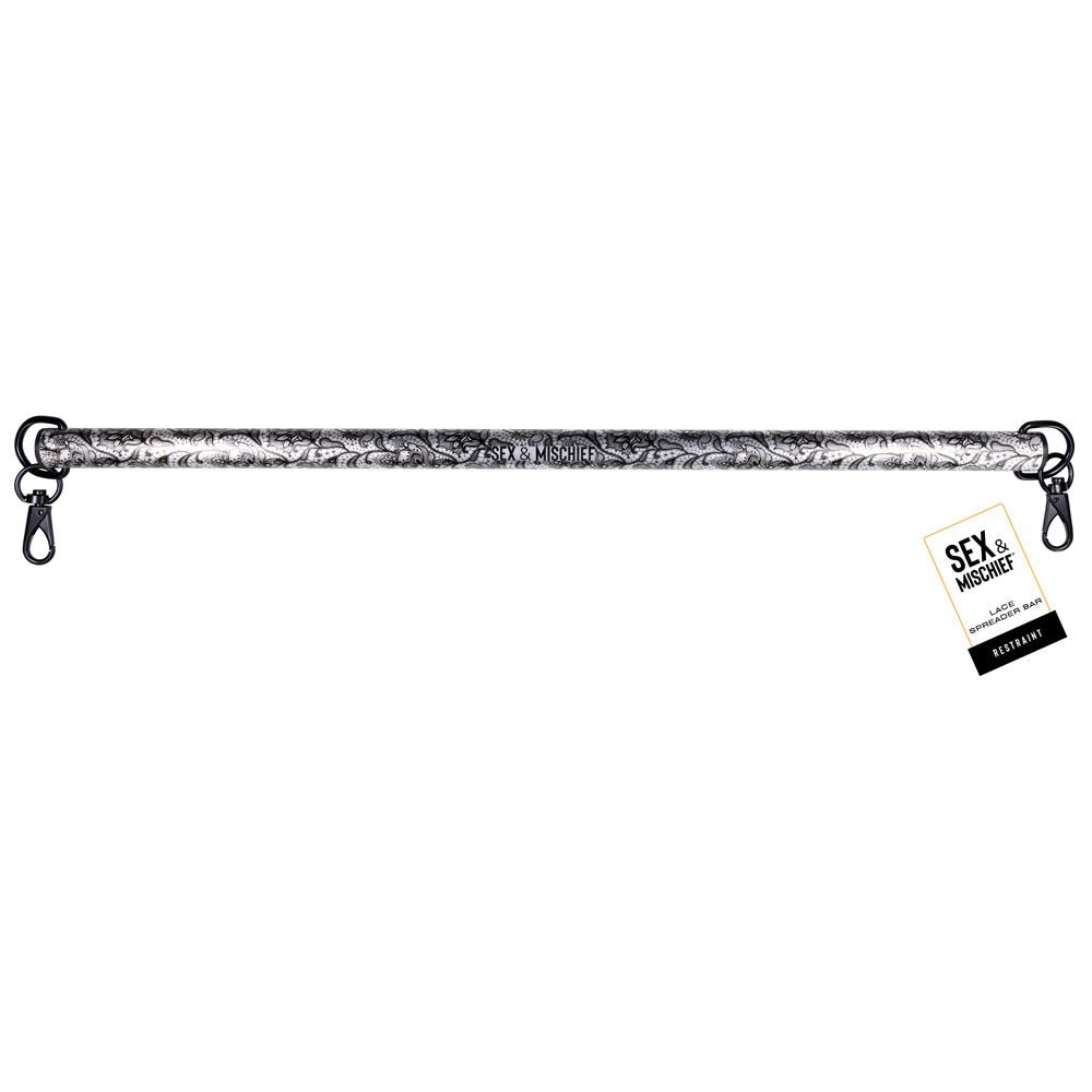 Sex & Mischief Lace Spreader Bar - Aluminium Restraint Bar – Sex toys NZ by Naughtyhut. Discreet delivery nationwide.