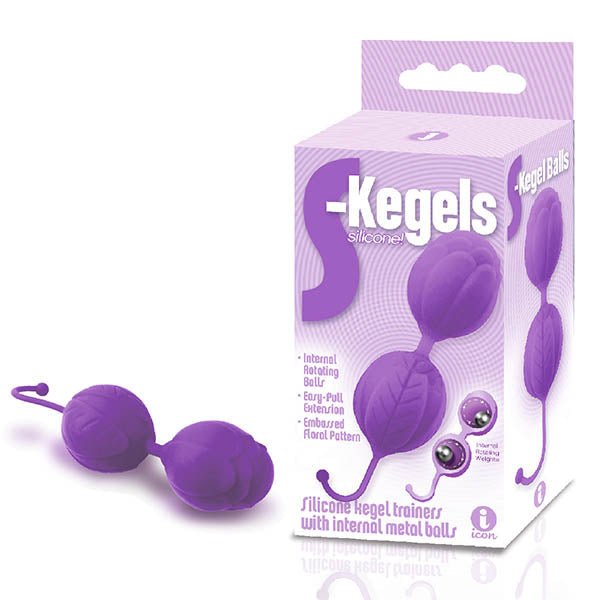 The 9's S - Kegels - Purple Silicone Kegel Balls – Sex toys NZ by Naughtyhut. Discreet delivery nationwide.