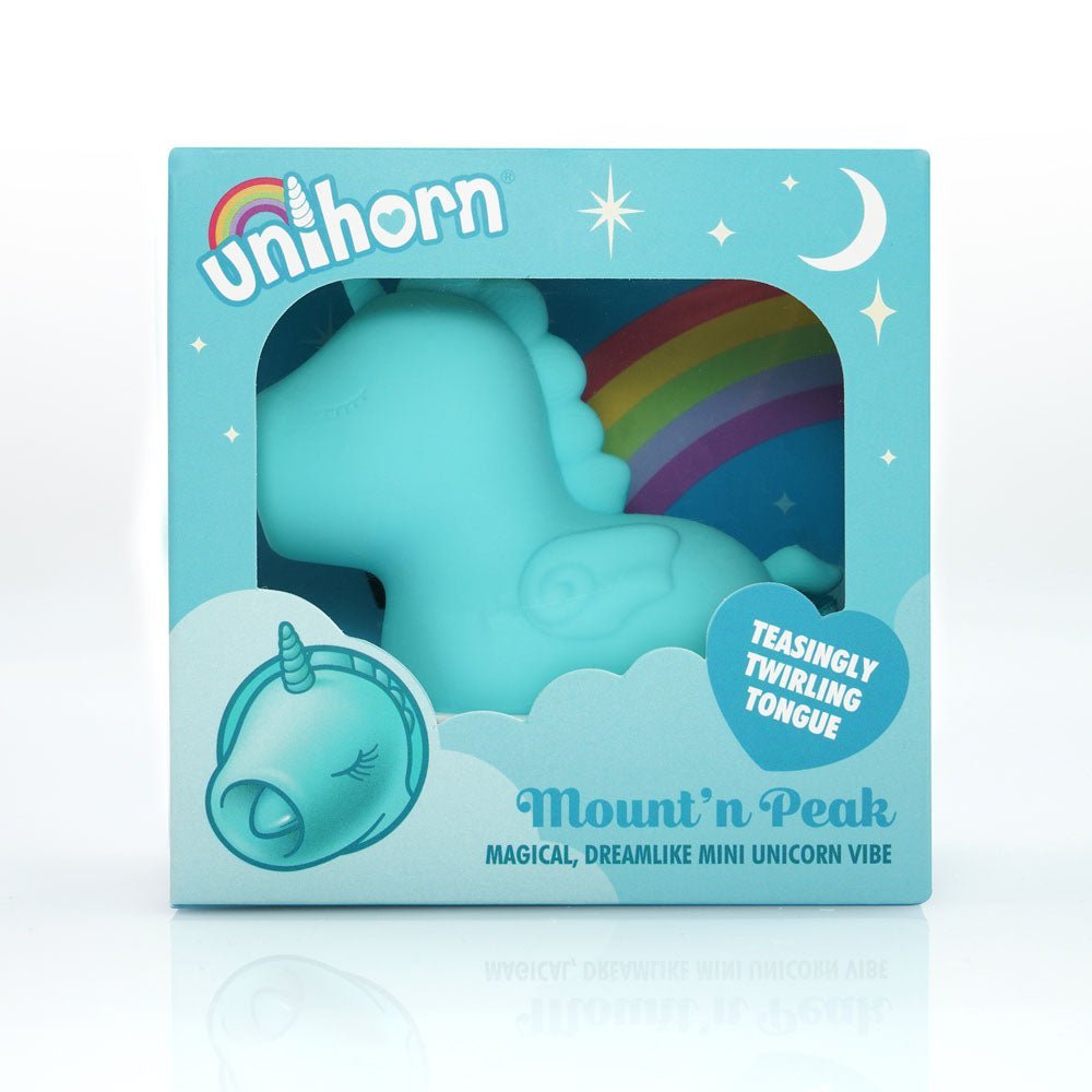 Unihorn - Mount'n Peak - Teal USB Rechargeable Flicking Stimulator – Sex toys NZ by Naughtyhut. Discreet delivery nationwide.