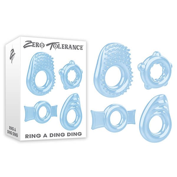 Zero Tolerance Ring A Ding Ding - Clear Cock Rings - Set of 4 – Sex toys NZ by Naughtyhut. Discreet delivery nationwide.