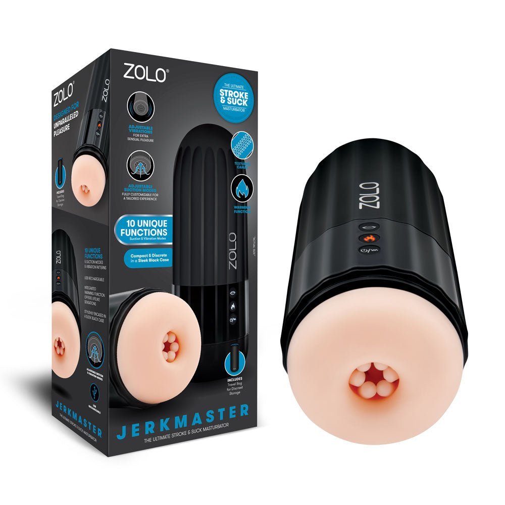 Zolo Jerkmaster - USB Rechargeable Stroking & Sucking Masturbator – Sex toys NZ by Naughtyhut. Discreet delivery nationwide.
