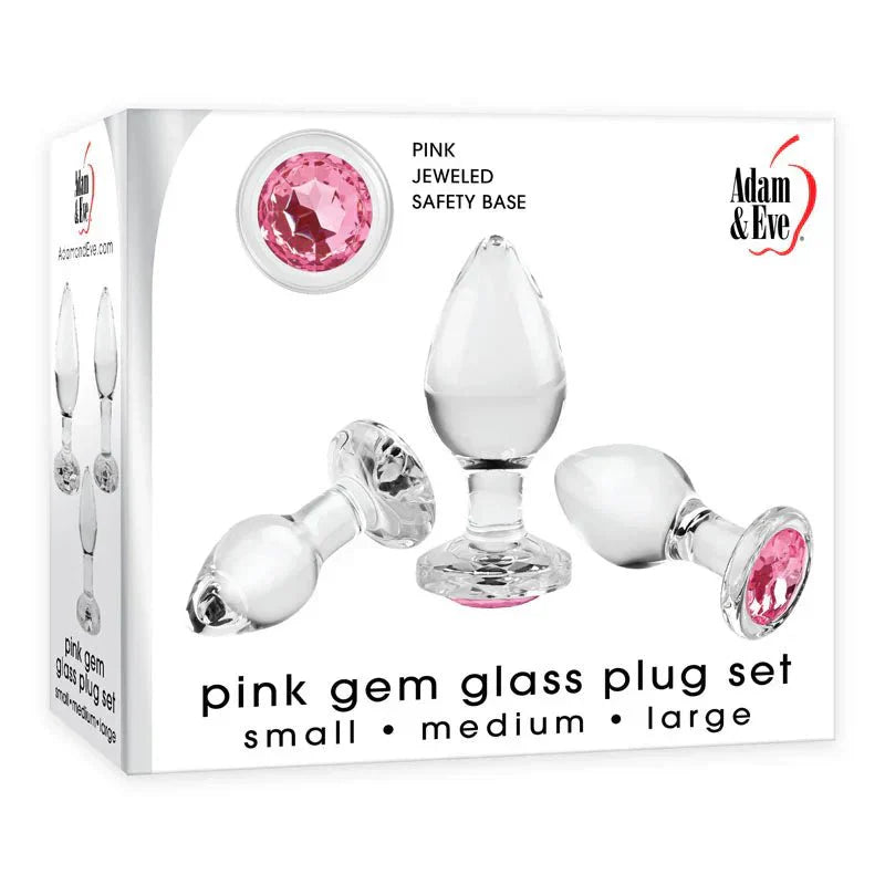 Naughtyhut jewelled butt plugs in silicone and stainless steel with decorative gemstone bases.