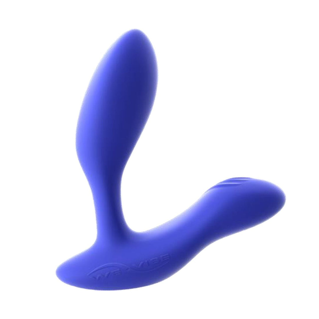 Prostate massager NZ — We-Vibe Vector+ app-controlled vibrating prostate massager in black, body-safe silicone, discreet delivery from Naughty Hut Aotearoa.