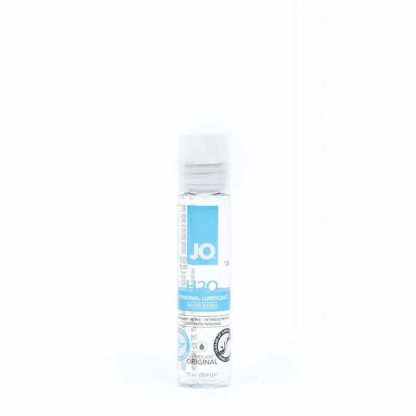 JO H2O Original lubricant, 30 ml clear bottle with a blue JO block label