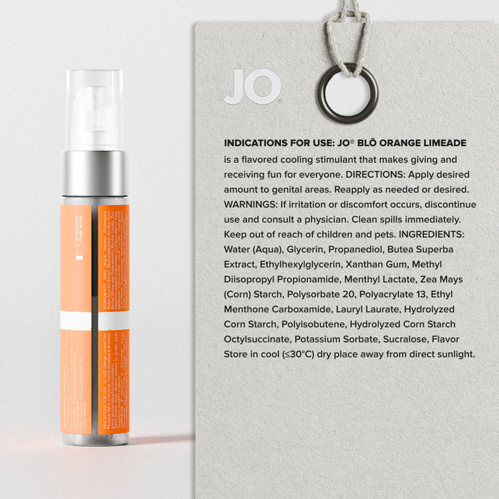JO Blo Orange Limeade - Orange Limeade Flavoured Oral Pleasure Gel - 30 ml Bottle