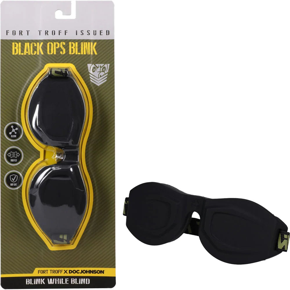 Doc Johnson Fort Troff Black Ops Blink Silicone Blindfold, Black