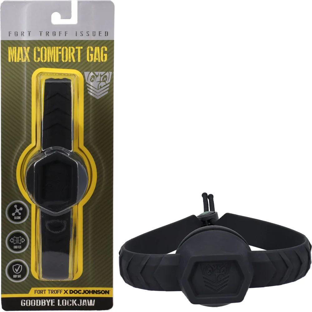 Doc Johnson Fort Troff Max Comfort Silicone Bondage Gag, Black