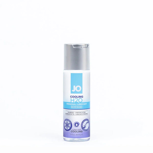 JO H2O Cooling lubricant, 60 ml bottle with a pale blue label and a silver flip cap